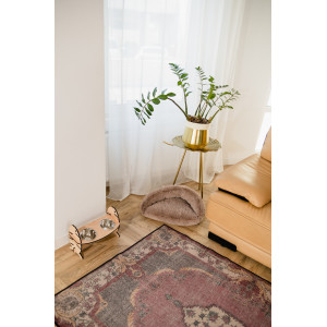 Лежак-норка для собак и котов капучино 60х50 см. Photo 3