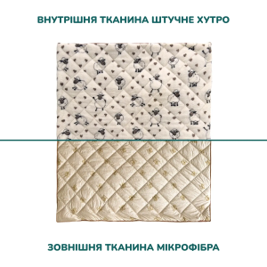 Ковдра зима зі штучним хутром по технології "Жаккард" 145х205. Photo 2